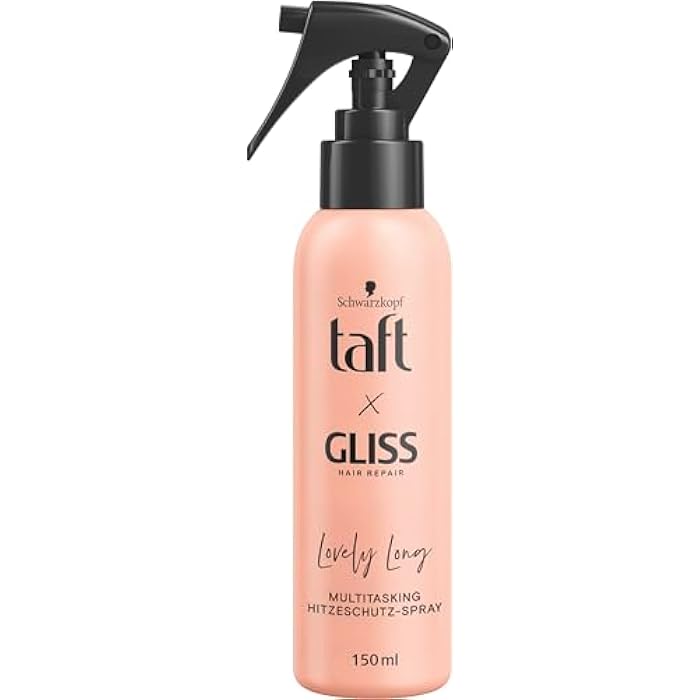 Taft x Gliss Lovely Long Heat Protection Spray (150 ml), Multitasking Spray Provides Heat Protection up to 230°, Protection Against Split Ends and Long Lasting Defined Styles - Image 1